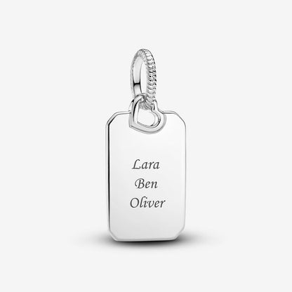 Engravable Rectangle Tag Pendant