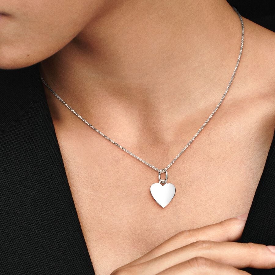 Engravable Heart Tag Pendant