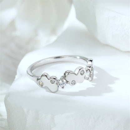 3D Butterfly 925 Silver Ring - Elegant Minimalist Band for Women