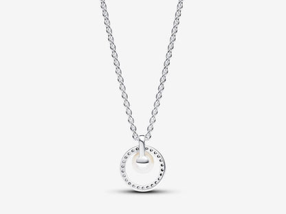 Treated Freshwater Cultured Pearl & Pavé Collier Necklace