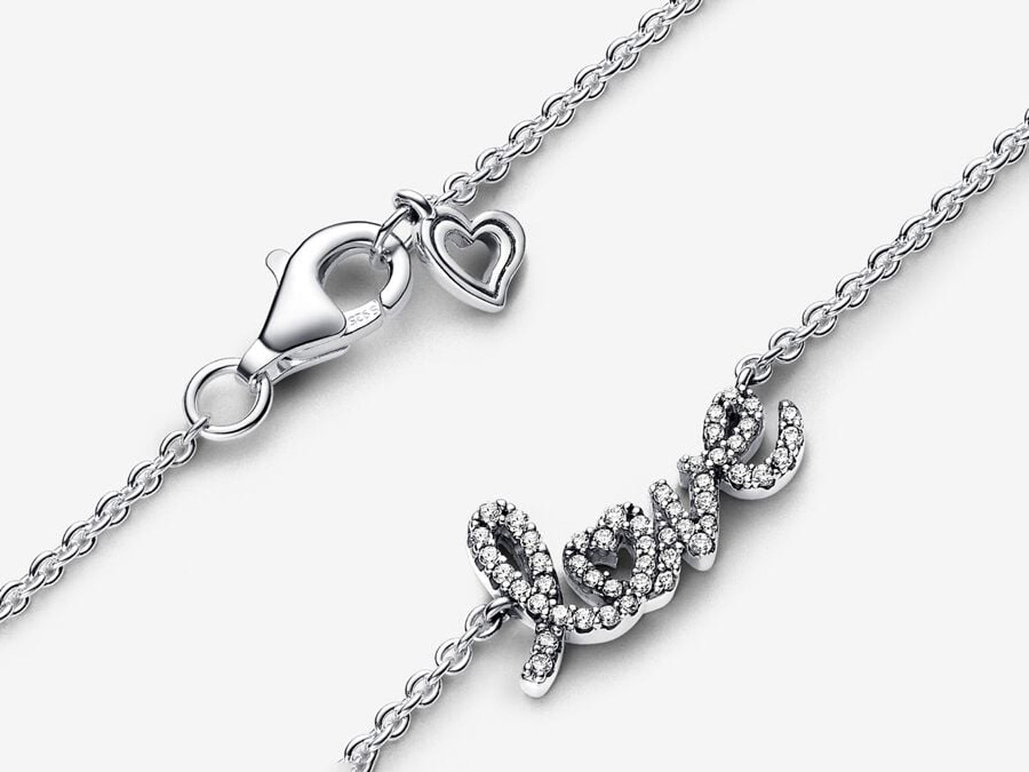 Sparkling Handwritten Love Collier Necklace