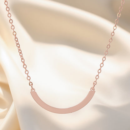 Unique Pendant Rose Gold O-Shaped Necklace