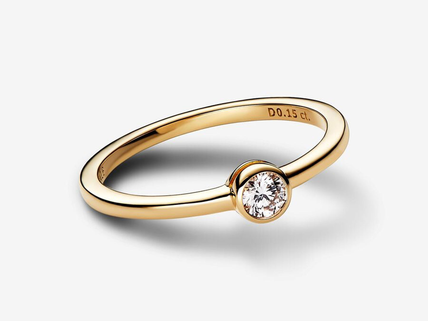 Lab-grown Diamond Bezel Ring 0.15 carat tw 14k Gold
