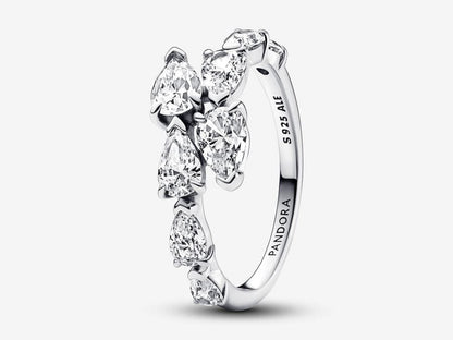 Sparkling Overlapping Band Ring