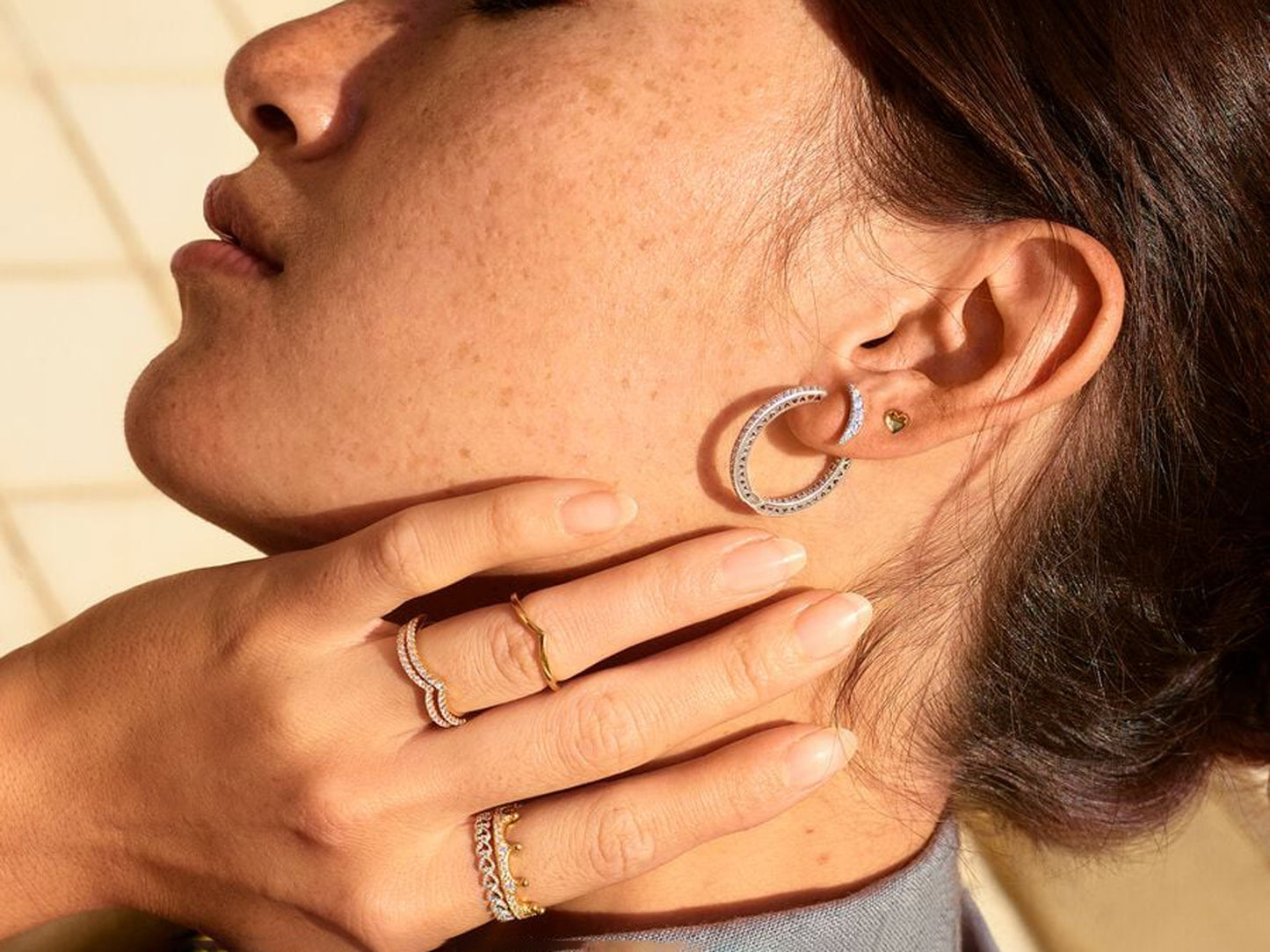 Sparkling Wishbone Ring