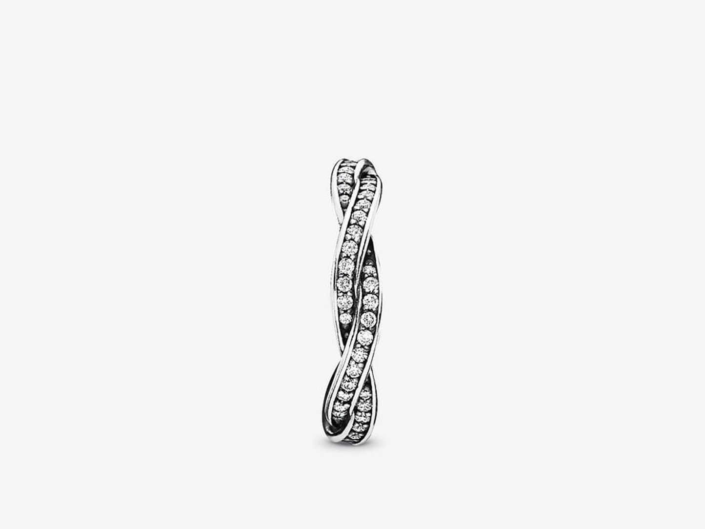Sparkling Twisted Lines Ring