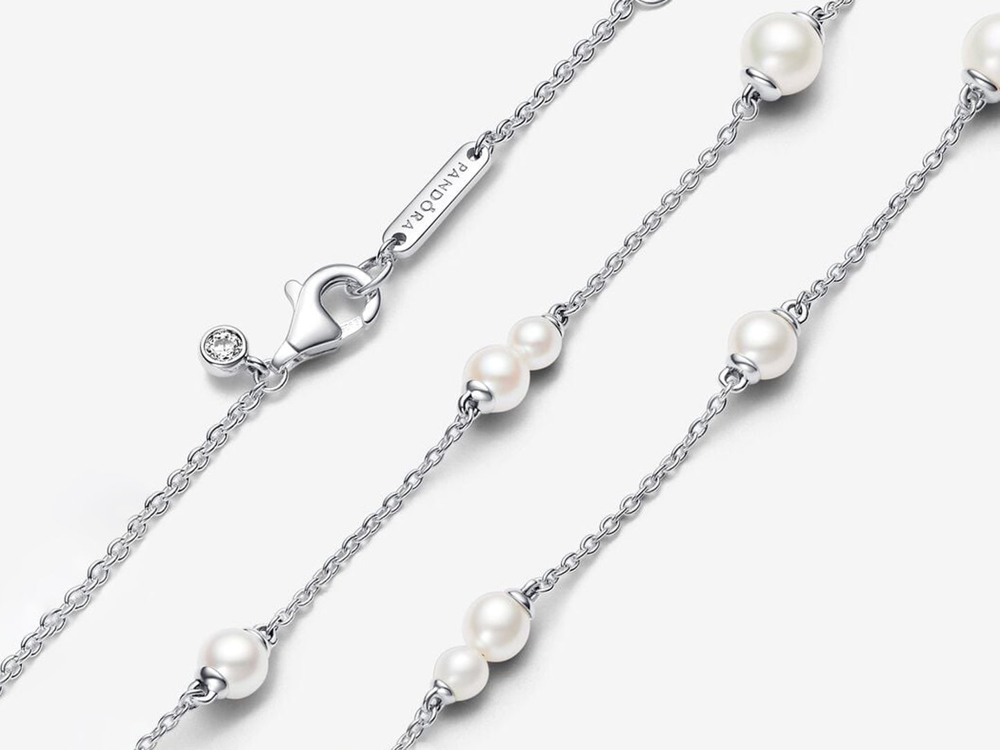Treated Freshwater Cultured Pearl Station Chain Necklace
