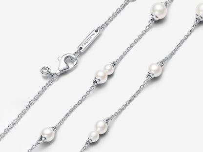 Treated Freshwater Cultured Pearl Station Chain Necklace