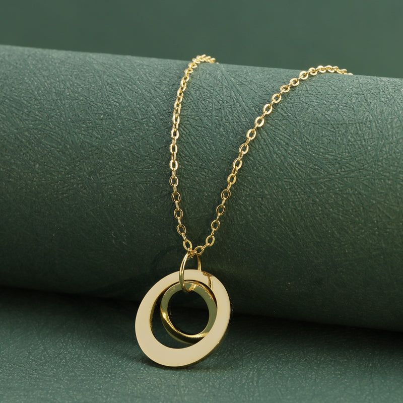 Stylish Gold Geometric Pendant Necklace