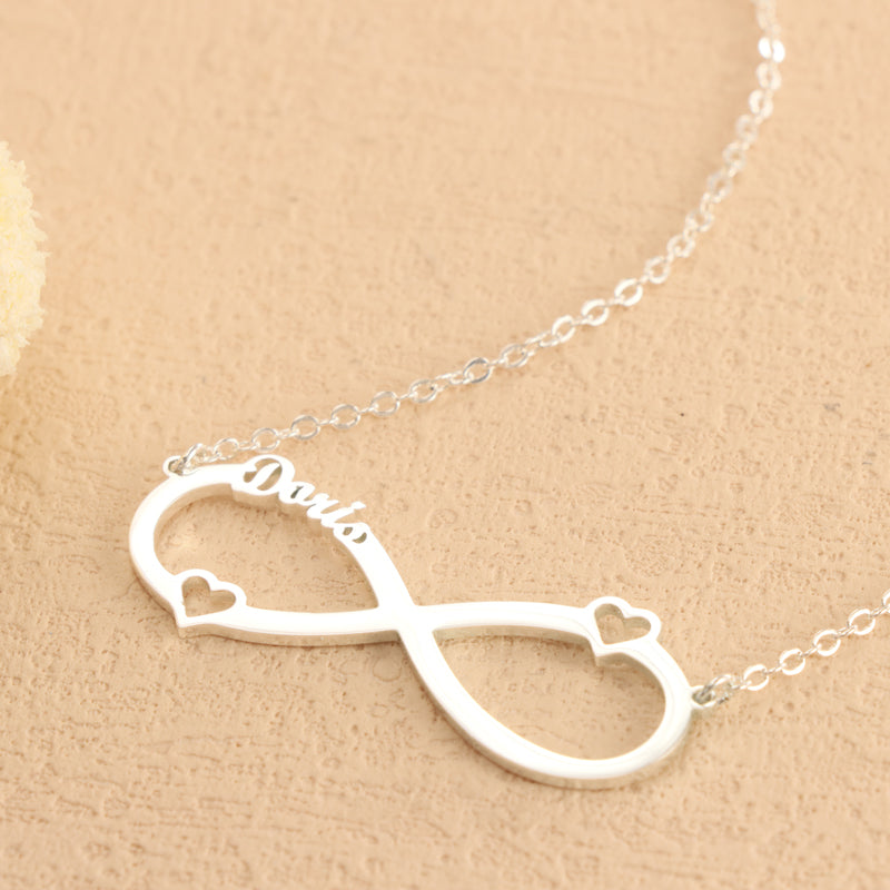 Unique Silver O-Link Pendant with Letters