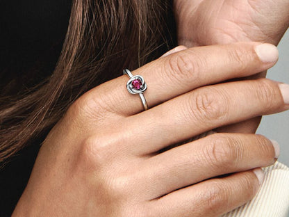 October Pink Eternity Circle Ring