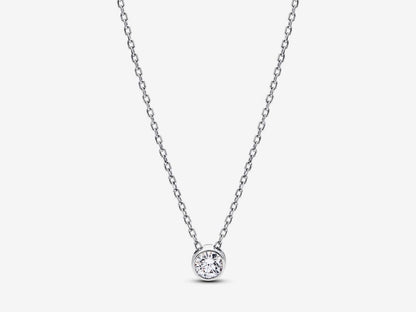 Lab-grown Diamond Bezel Pendant Necklace 0.25 carat tw Sterling Silver