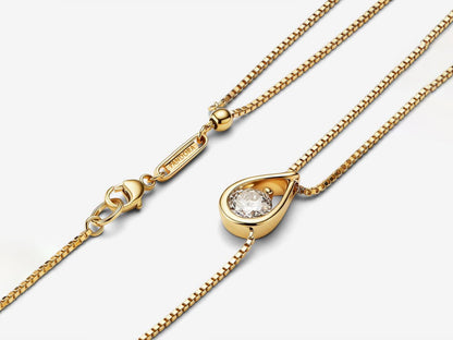 Lab-grown Diamond Double Chain Collier Necklace 0.75 carat tw 14k Gold