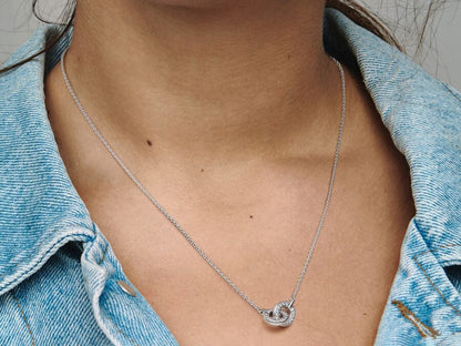 Intertwined Pavé Pendant Necklace