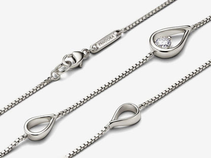 Lab-grown Diamond Long Pendant Necklace 0.50 carat tw 14k White Gold