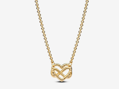 Sparkling Infinity Heart Collier Necklace