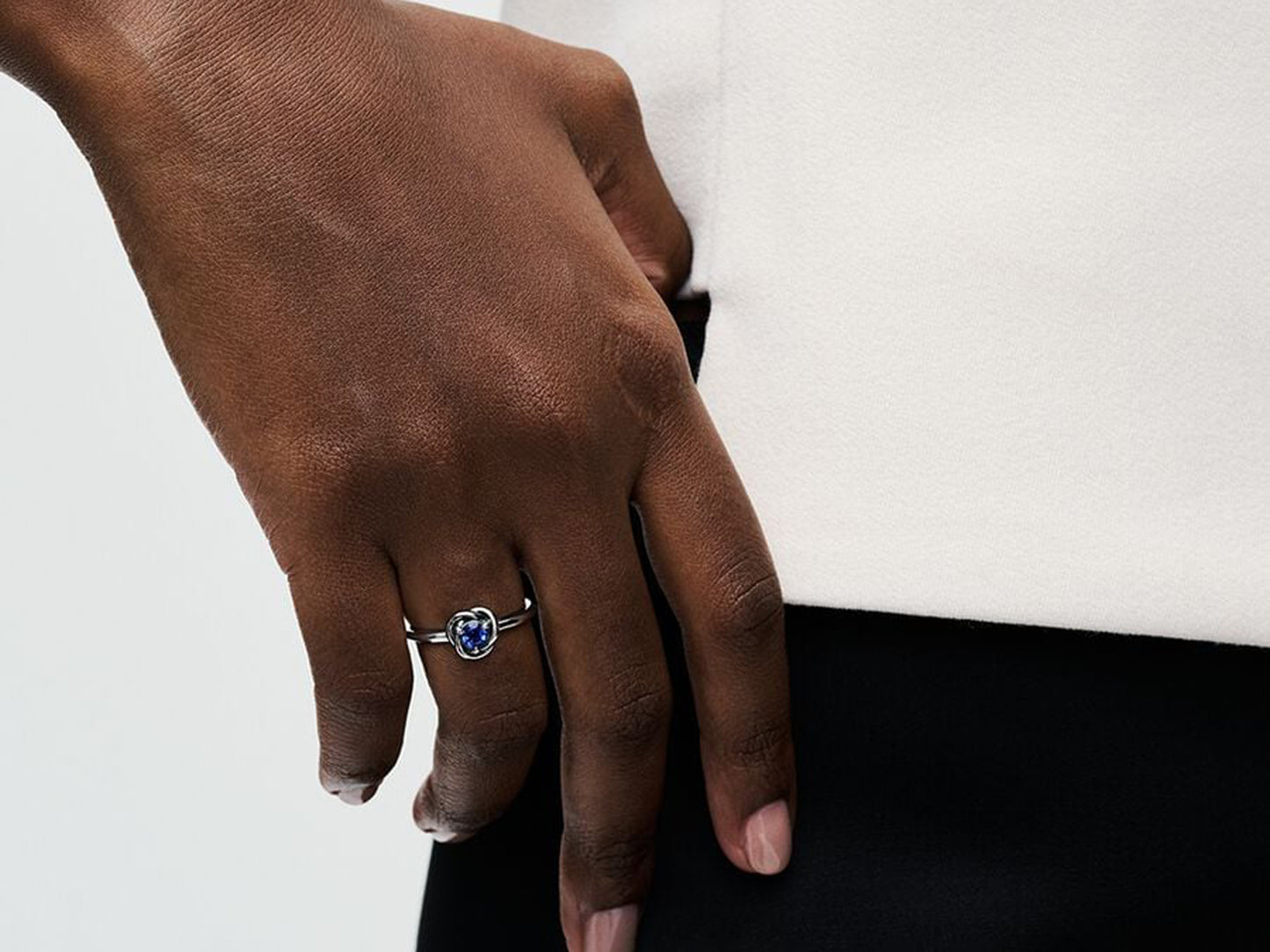 September Princess Blue Eternity Circle Ring