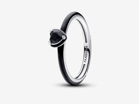 Black Chakra Heart Ring