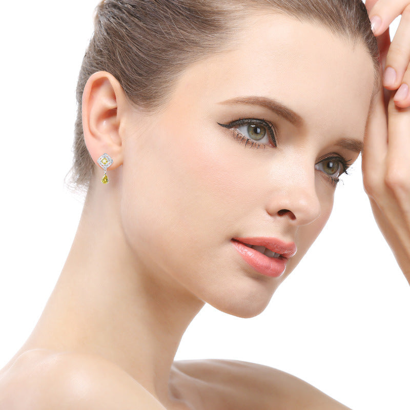 925 Sterling Silver Diamond Stud Earrings - Playful Cartoon Style Earrings with Plastic Backs