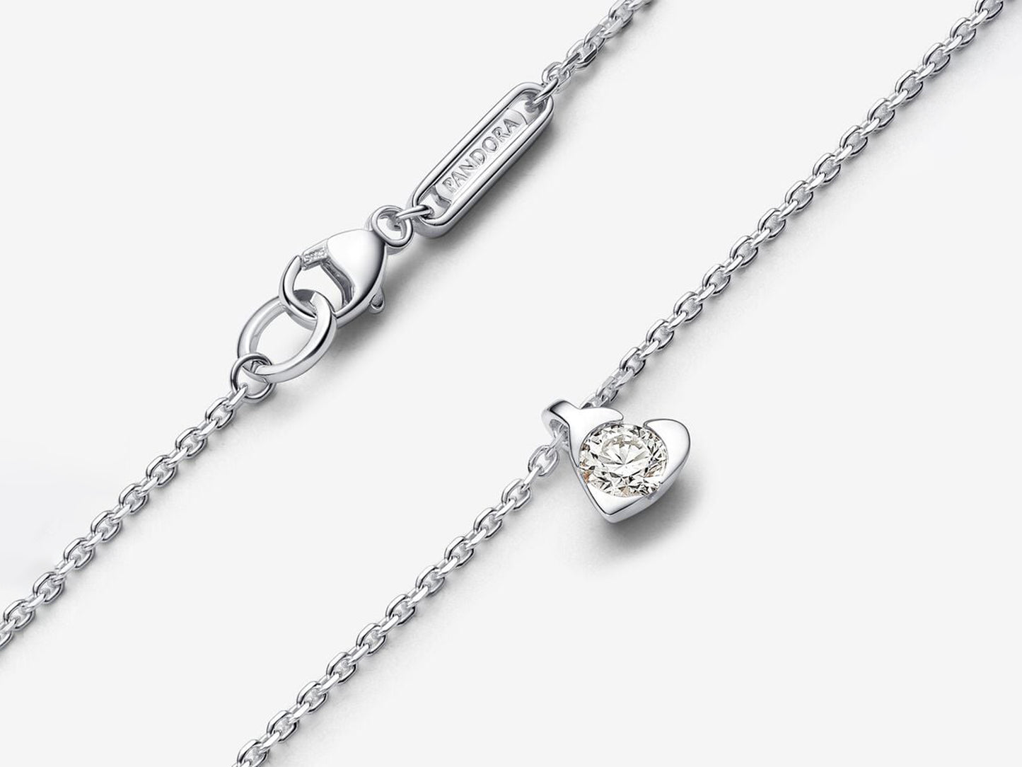Lab-grown Diamond Heart Pendant Necklace 0.25 carat tw Sterling Silver