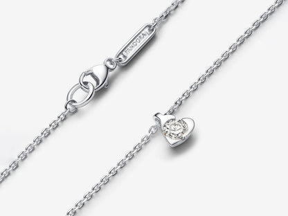 Lab-grown Diamond Heart Pendant Necklace 0.25 carat tw Sterling Silver