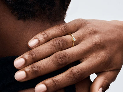 Lab-grown Diamond Bezel Ring 0.15 carat tw 14k Gold