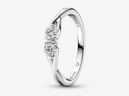Lab-grown Diamond Double Facing Ring 0.30 carat tw Sterling Silver
