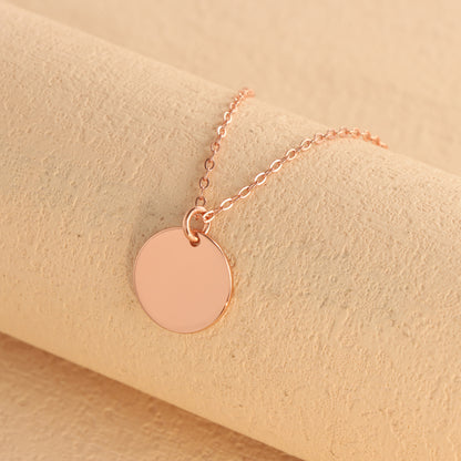 Fashionable Copper Alloy Necklace with Round Geometric Pendant