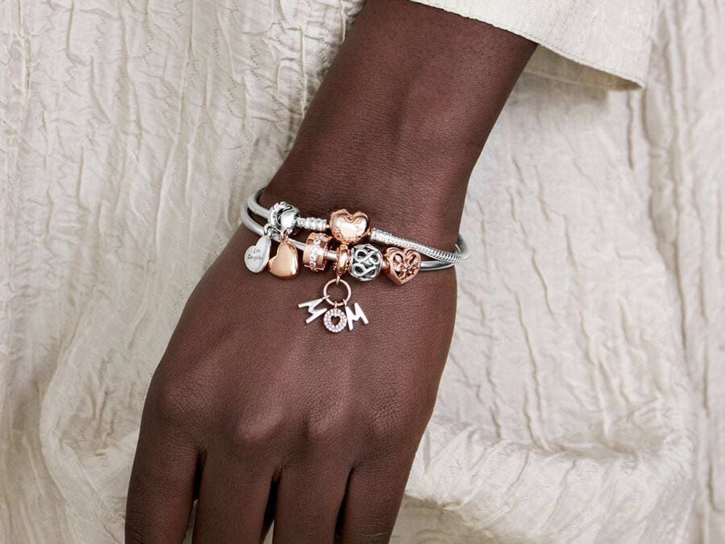 Heart Clasp Snake Chain Bracelet
