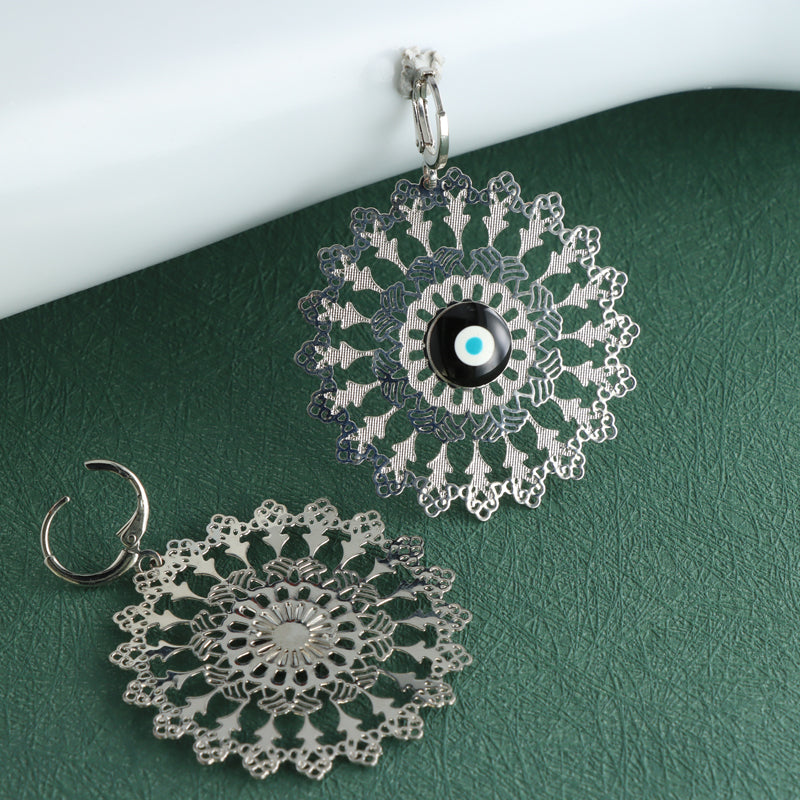 Vintage Circular Pendant Earrings