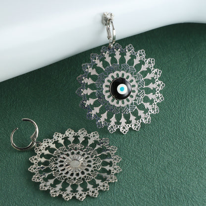 Vintage Circular Pendant Earrings