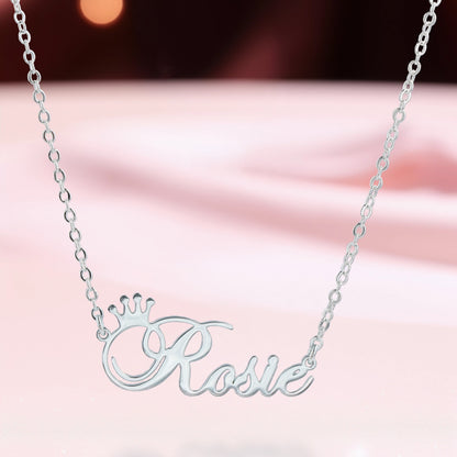Silver Letter Pendant Necklace with O-Chain