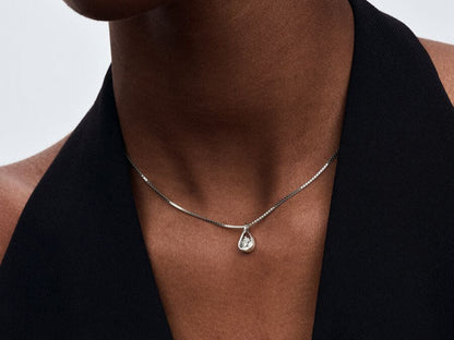 Lab-grown Diamond Pendant & Necklace 0.50 carat tw 14k White Gold