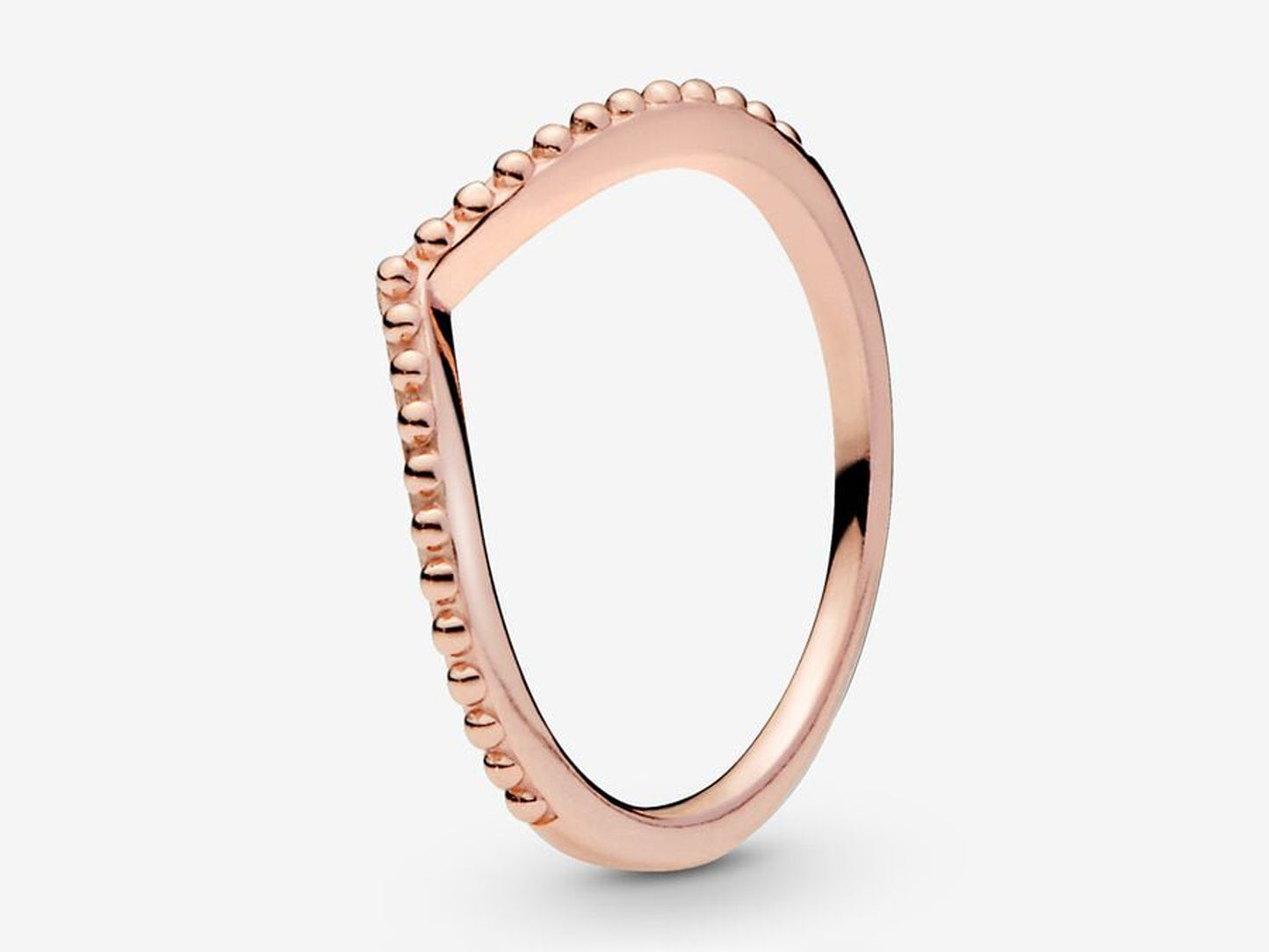 Beaded Wishbone Ring