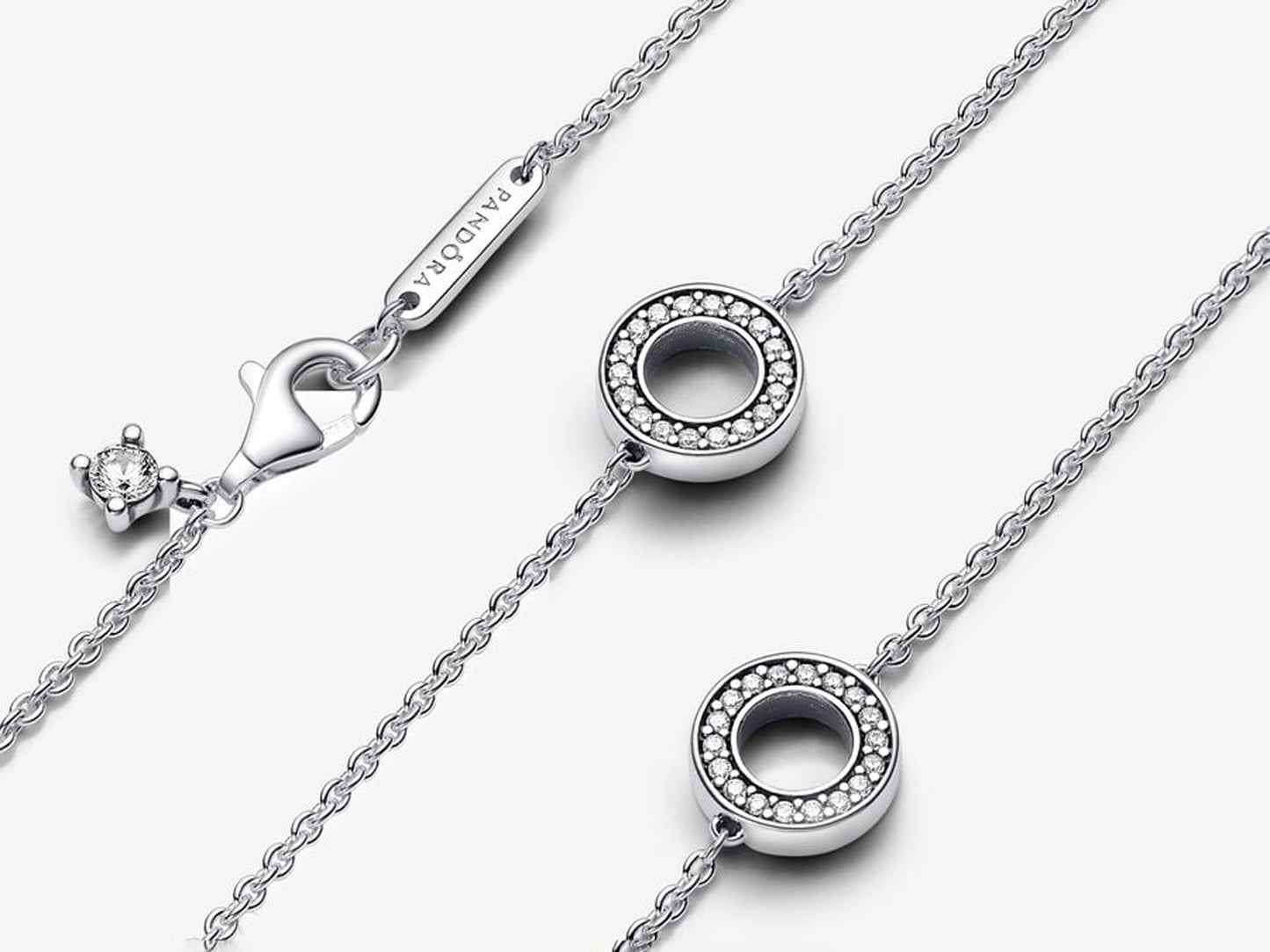 Pavé Circles Chain Necklace