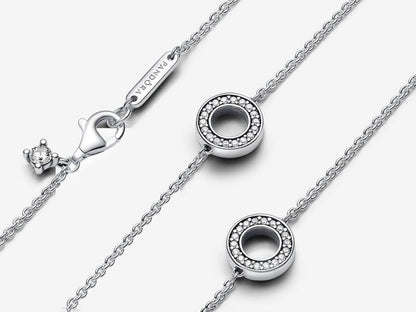 Pavé Circles Chain Necklace