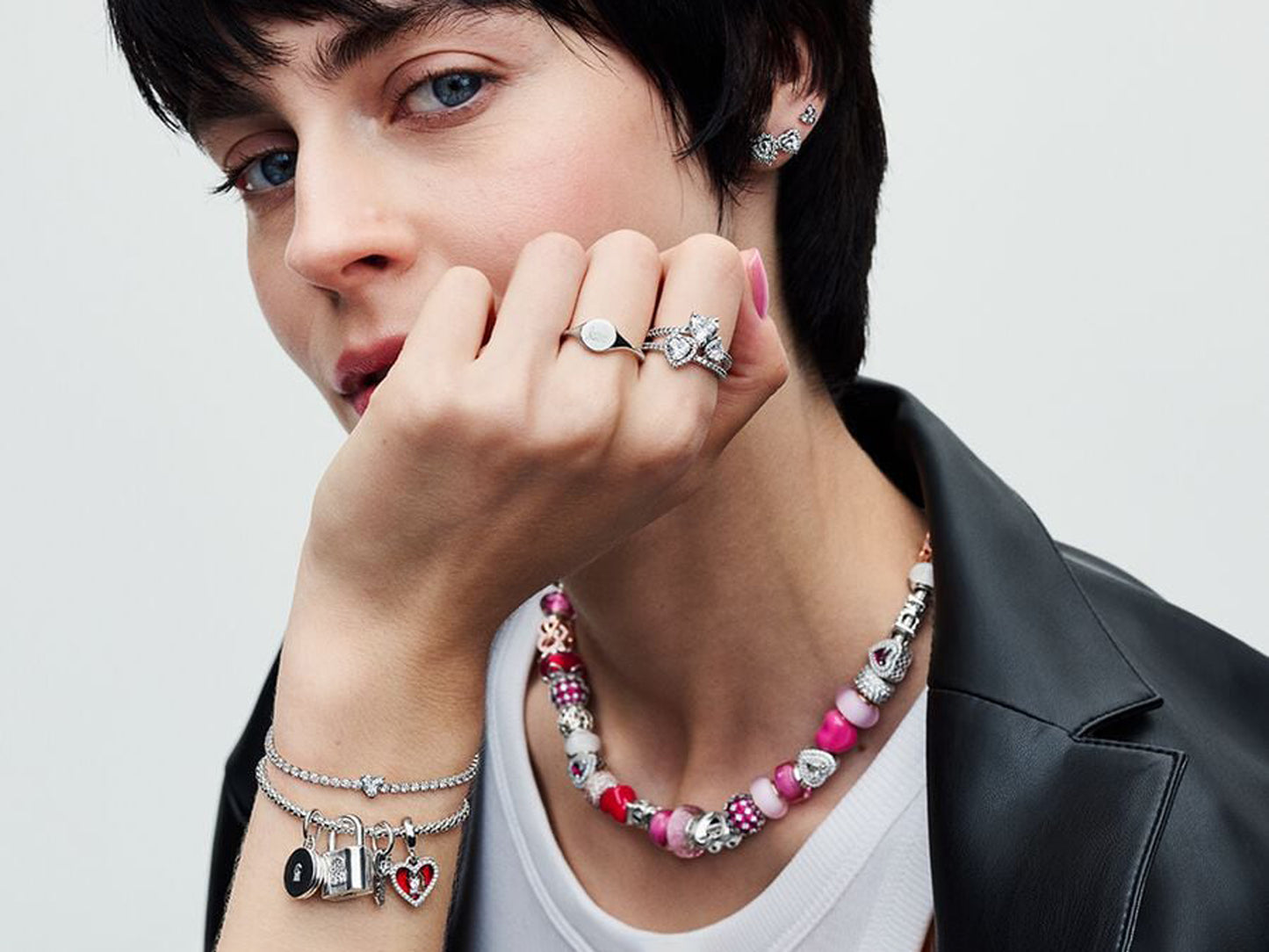Studded Chain Slider Bracelet