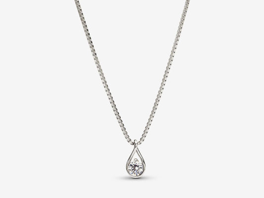 Lab-grown Diamond Pendant & Necklace 0.25 carat tw 14k White Gold