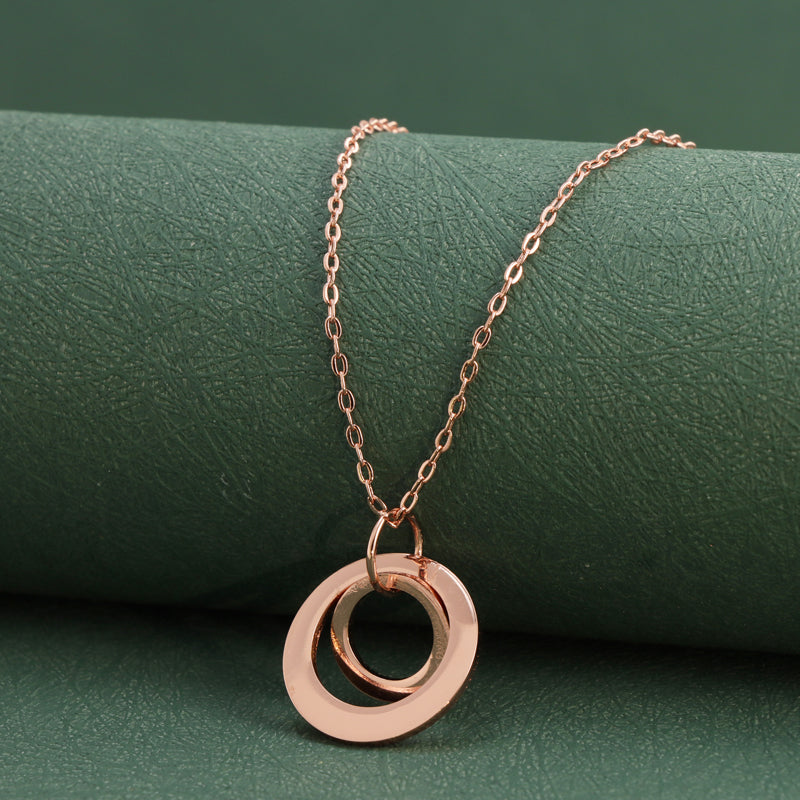 Rose Gold Geometric Pendant Necklace