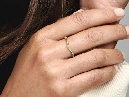 Sparkling Wishbone Ring