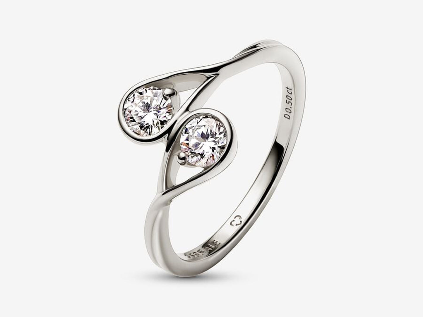 Lab-grown Diamond Double Facing Ring 0.50 carat tw 14k White Gold