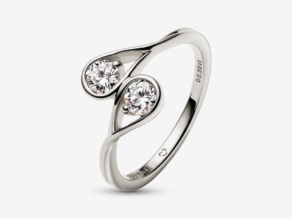 Lab-grown Diamond Double Facing Ring 0.50 carat tw 14k White Gold