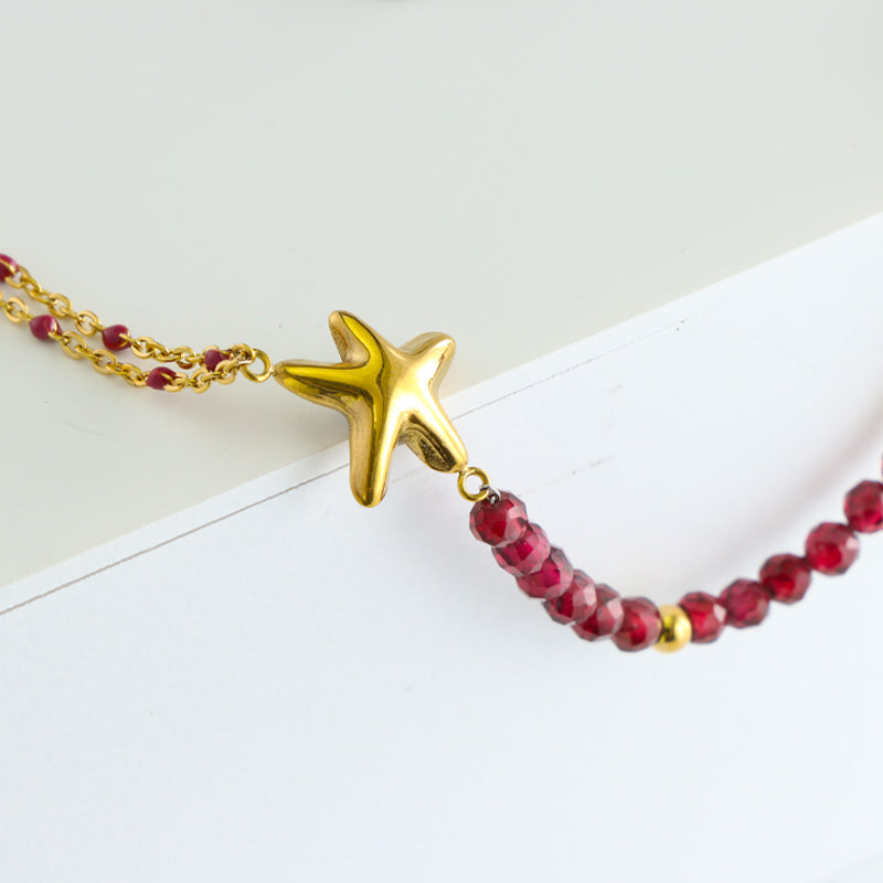 Nature-themed Bracelet with Starfish Charm