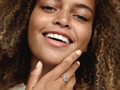 Double Heart Sparkling Ring