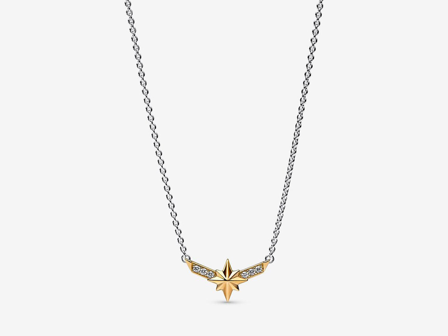 Marvel Captain Marvel Octogram Star Two tone Pendant Necklace