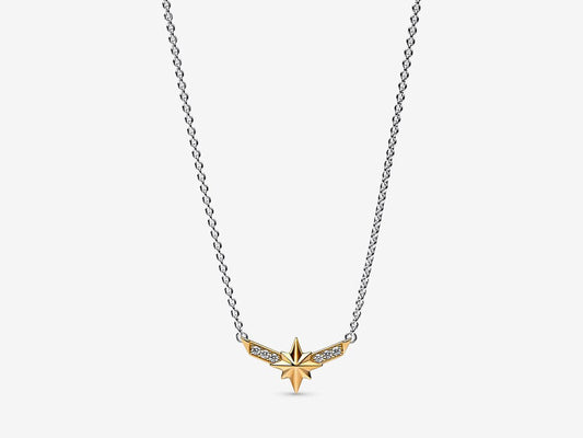 Marvel Captain Marvel Octogram Star Two tone Pendant Necklace