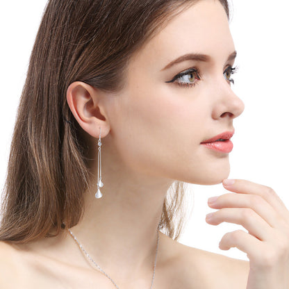 S925 Sterling Silver Plated Hoop Earrings - Professional Women's Office Hoops