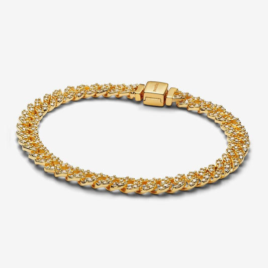 GoldPlated Pavé Chain Bracelet