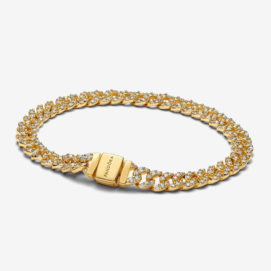 GoldPlated Pavé Chain Bracelet