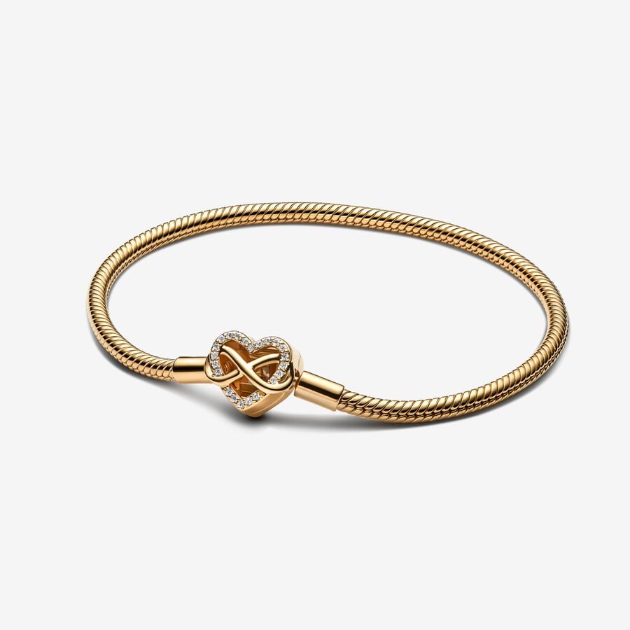 14k GoldPlated Infinity Heart Bracelet